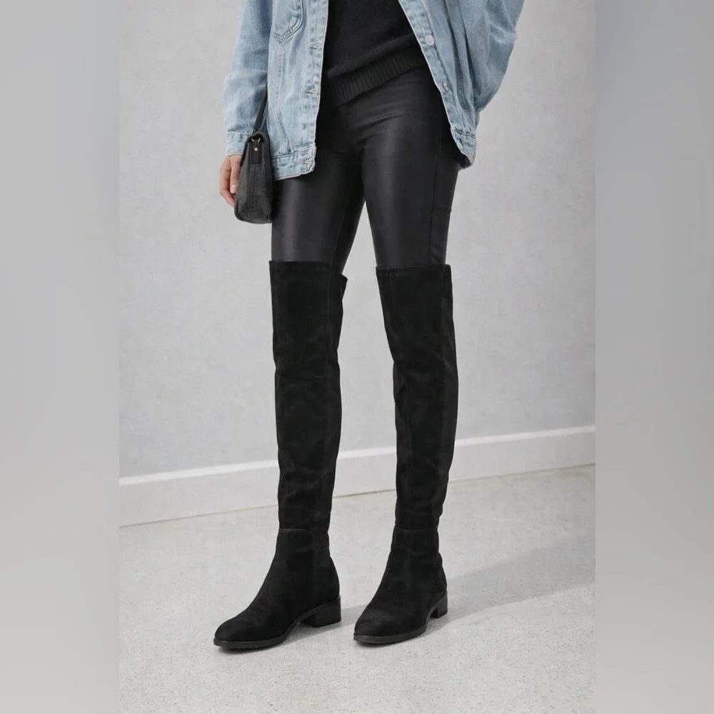 Blondo 'Eden' Over the Knee Waterproof Stretch Boot Black Suede size 8M